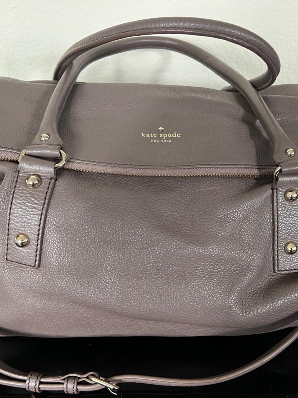 kate spade Taupe Leather Satchel Tote
